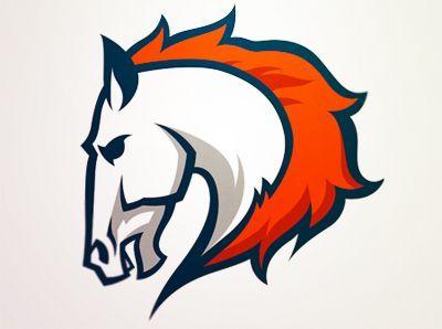 Horse Team Logo - Broncos. Sports logo's. Broncos, Logos and Logo design