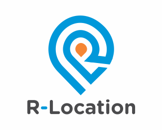 Location Pin Logo - R Location Pin Designed