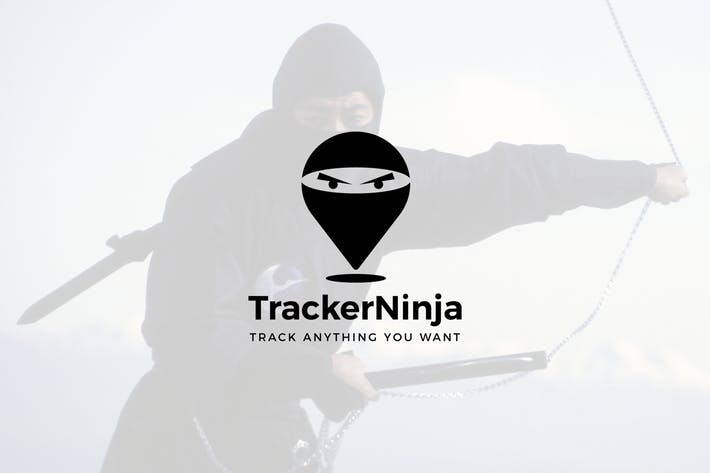 Location Pin Logo - TrackerNinja : Negative Space Location Pin Logo by punkl on Envato