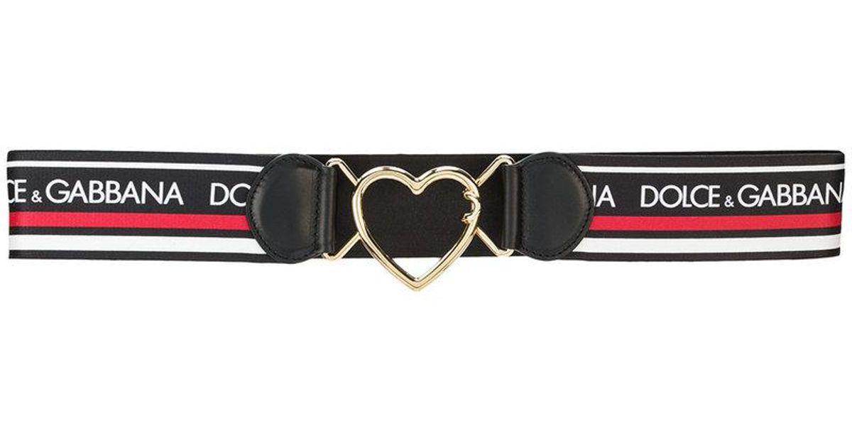Buckle Logo - Dolce & Gabbana Logo Banded Heart Buckle Belt in Black - Lyst