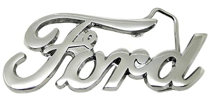 Buckle Logo - Ford Belt Buckle Logo Silver Lettering With Mirror Finish Officially ...