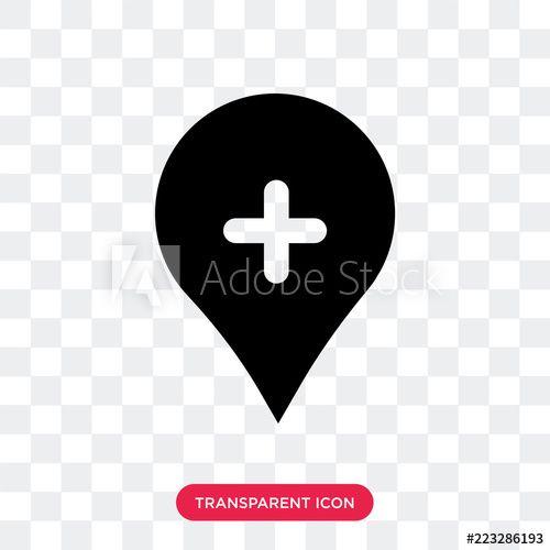 Location Pin Logo - location pin vector icon isolated on transparent background