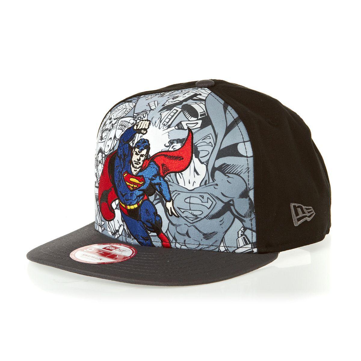 Graphite Superman Logo - New Era 9Fifty A Frame Hero Break Out DC Superman Cap