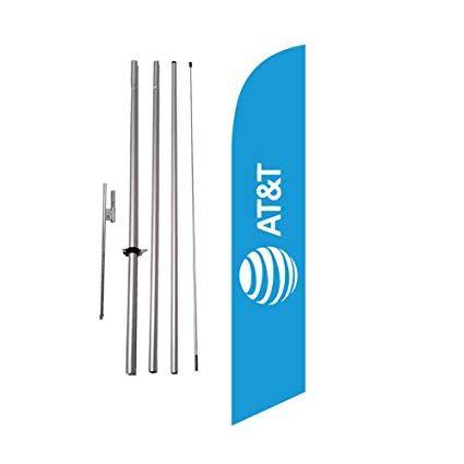 New AT&T Logo - Amazon.com: NEW AT&T Logo (blue) Advertising Feather Flag Banner w ...