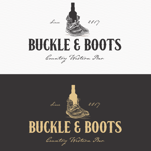 Buckle Logo - Buckle & Boots for a new Country Western Bar. Logo design