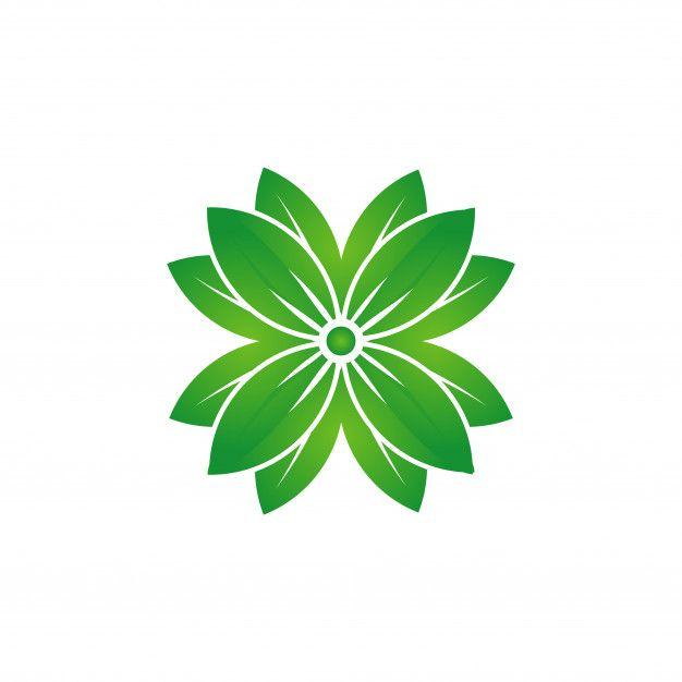 Green Flower Logo - Green flower logo template Vector