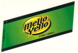 Slanted Oval Logo - Mello Yello Vending Machine Insert, Oval Logo, Slanted, 1 3/8