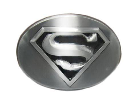 Graphite Superman Logo - Superman Logo Metal Belt Buckle