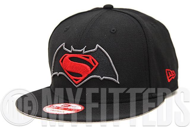 Graphite Superman Logo - BATMAN VS SUPERMAN DAWN OF JUSTICE CUSTOM DC NEW ERA 9FIFTY SNAPBACK