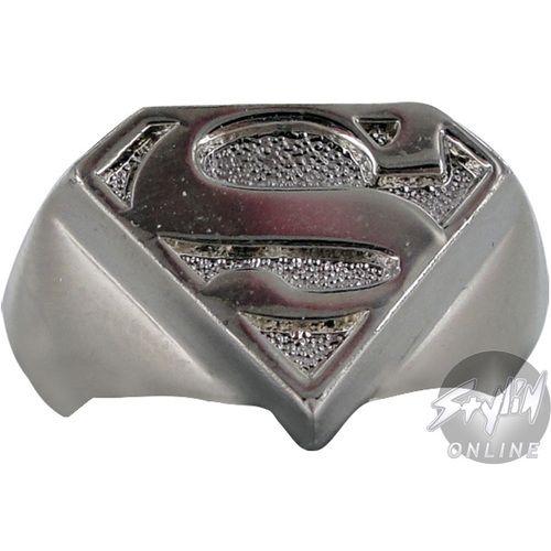 Graphite Superman Logo - Superman Symbol Ring