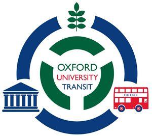 Square White with Blue Lines Logo - Oxford-University Transit