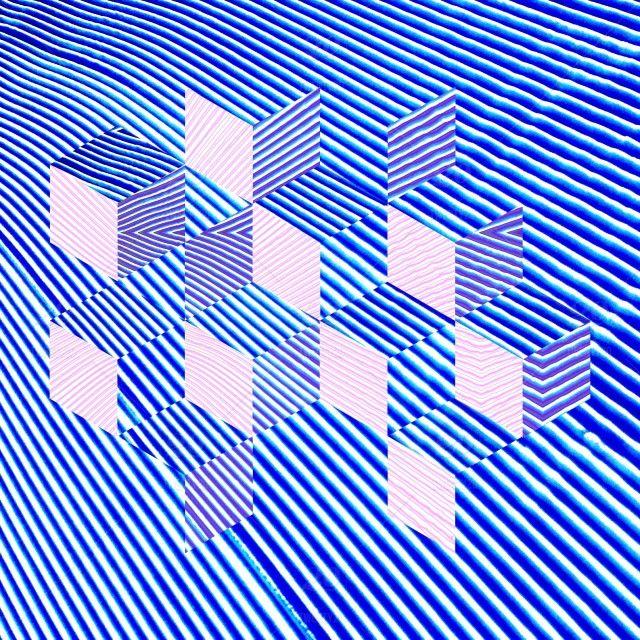 Square White with Blue Lines Logo - LogoDix