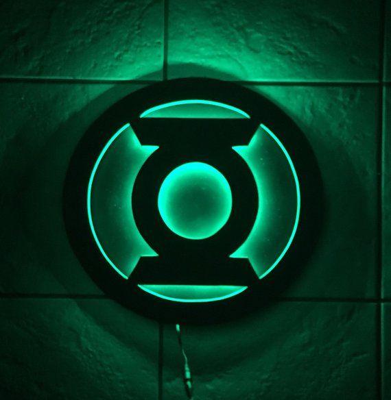 Green Lantern Logo - Green Lantern Logo Illuminated Sign | Etsy