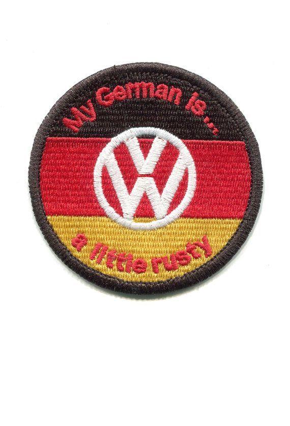 Vintage German VW Logo - Vintage Style Volkswagen VW Patch Badge 