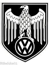 Vintage German VW Logo - VOLKSWAGEN Iron Cross Red Retro Vintage Car Van Sticker Funny Decal ...