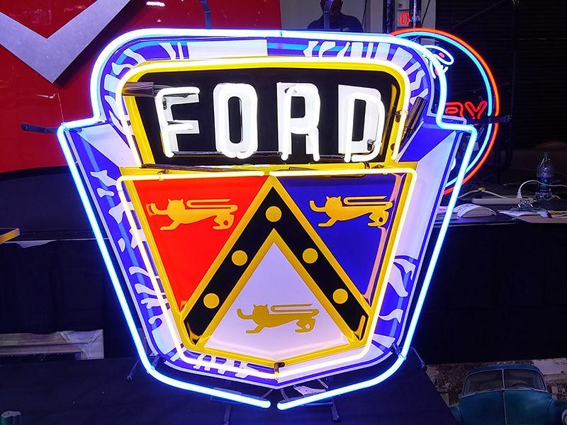 Ford Crest Logo - NEON SIGN FORD CREST at Vicari Auctions Tampa Bay FL 2016