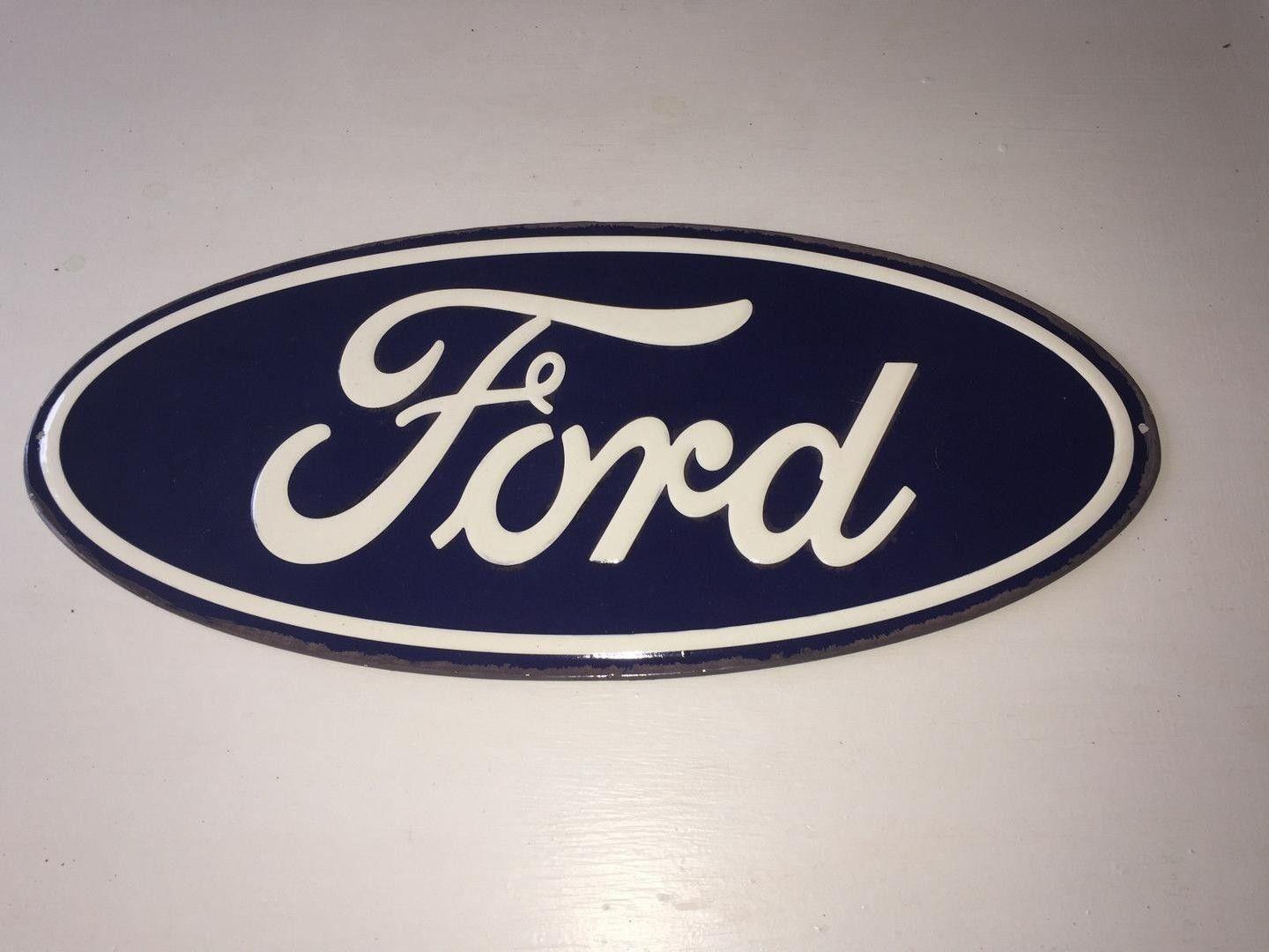 Ford Crest Logo - FORD LOGO CREST METAL SIGN GARAGE MAN CAVE MANCAVE Mustang F100 ...