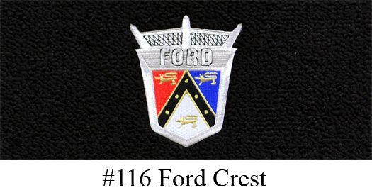 Ford Crest Logo - 1963 1966 Ford Falcon Floor Mats. Factory OEM Parts