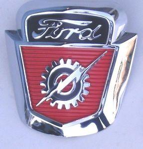 Ford Crest Logo - 1953 1954 1955 1956 53 54 55 56 FORD TRUCK F100 F250 HOOD EMBLEM ...