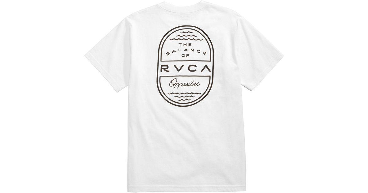 RVCA White Logo - Lyst Men's Logo Print T Shirt In White