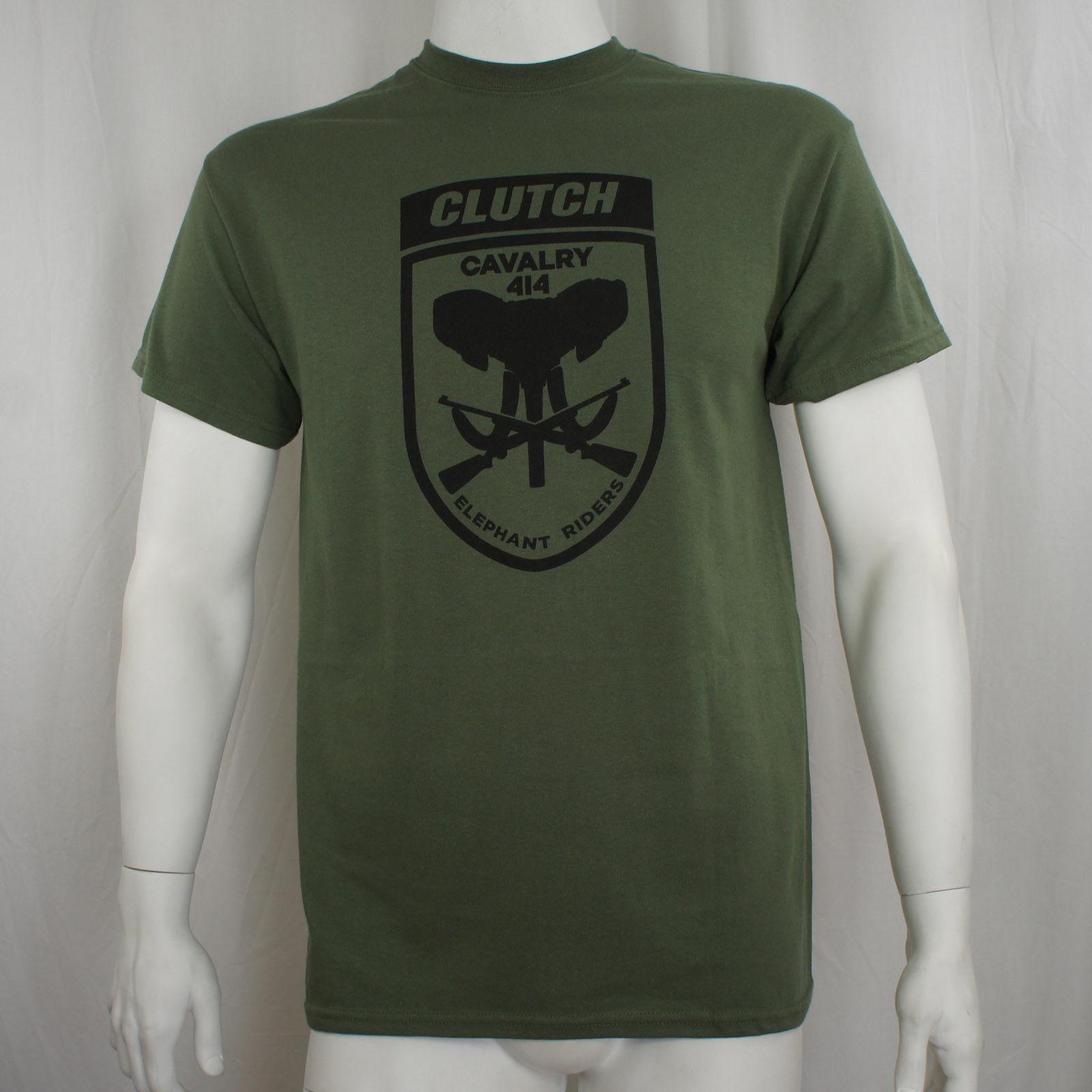 Clutch Band Logo - Authentic CLUTCH Band Elephant Riders Logo Olive Green T Shirt S 3XL ...