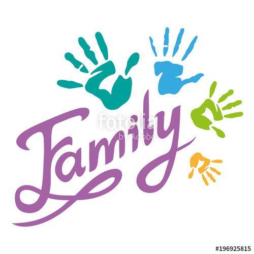 Family Logo - Happy Family Lettering.Family Logo. Stock Image And Royalty Free
