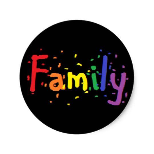 Family Logo - LGBT Family Logo. Classic Round Sticker