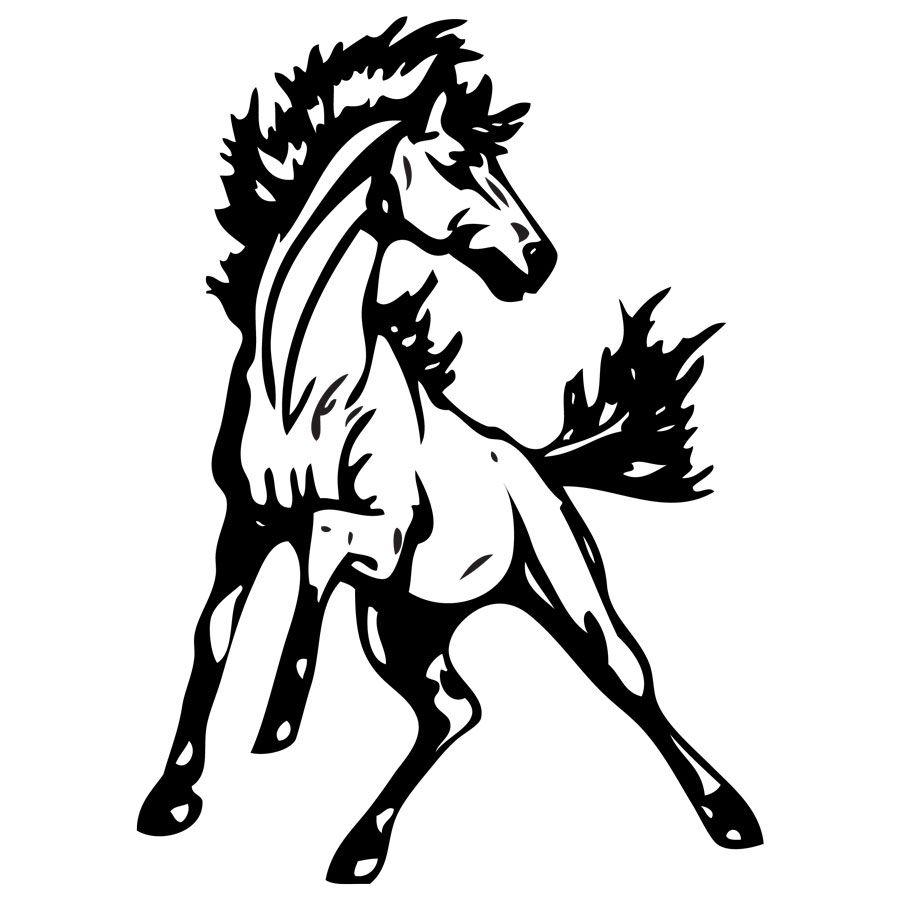 Mustang Mascot Logo - School Logo Mascot Example - Mustang 1 - School Fix Catalog
