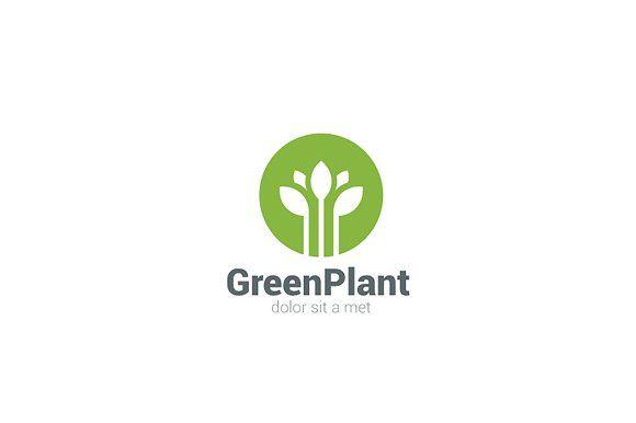 Green Flower Logo - Green Plant Flower Logo design Logo Templates Creative Market