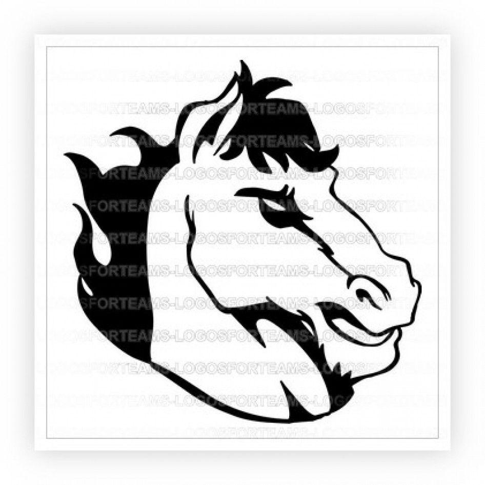 Mustang Mascot Logo - Mascot Logo Part of Mustangs Mascot Head