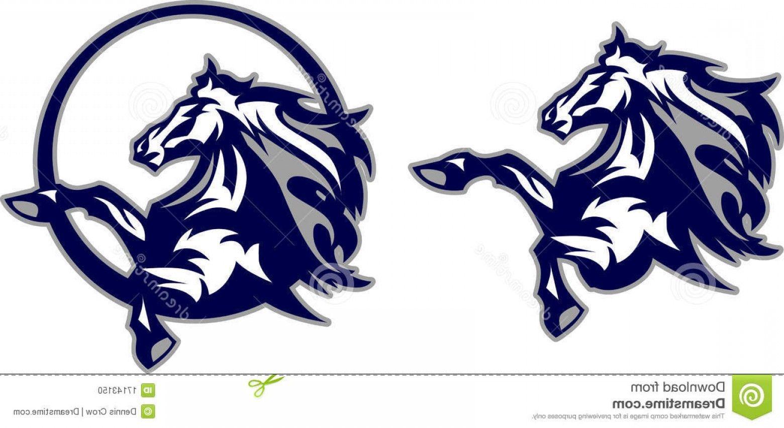 Mustang Mascot Logo - Horse Mustang Bronco Mascot Logo Image