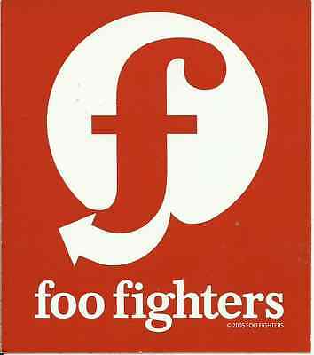 Red and White F Logo - FOO FIGHTERS RED & white f logo 2005 VINYL STICKER official ...