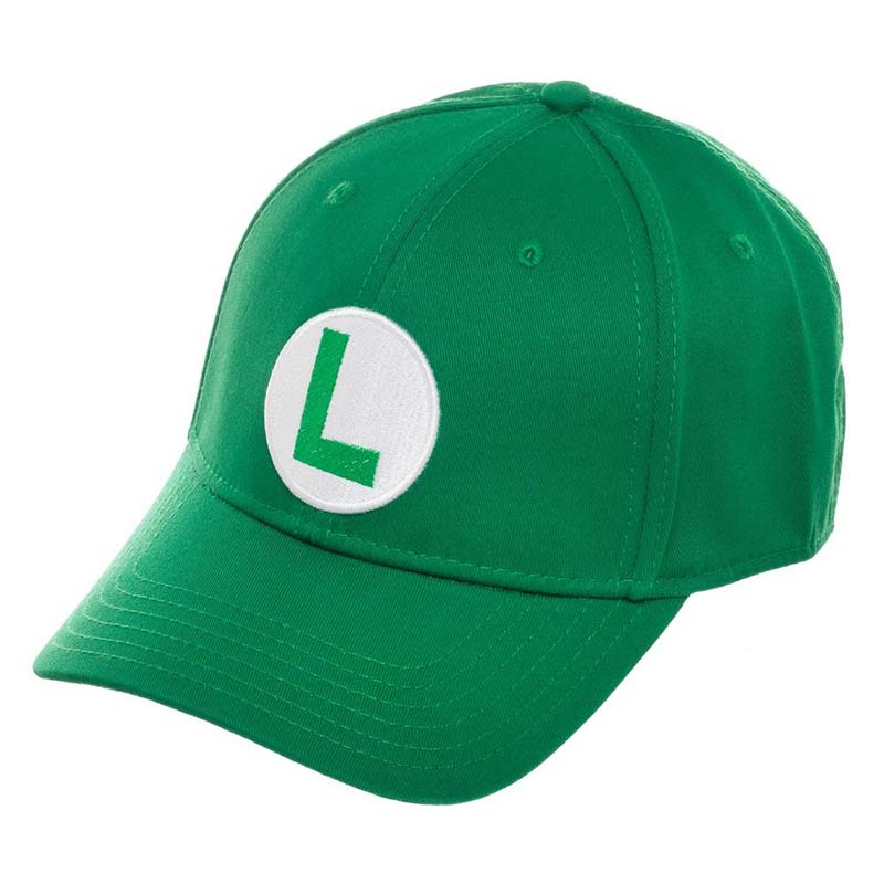 Luigi Logo - Super Mario Bros. Luigi Logo Flex Fit Green Men's Hat | SuperheroDen.com
