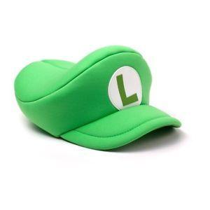 Luigi Logo - Super Mario Bros - Shaped Curved Bill Cap - Luigi Logo - Green ...