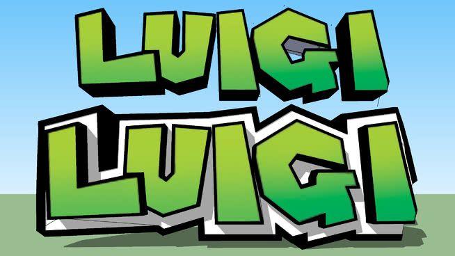 Luigi Logo - Luigi 3D Text Logo | 3D Warehouse