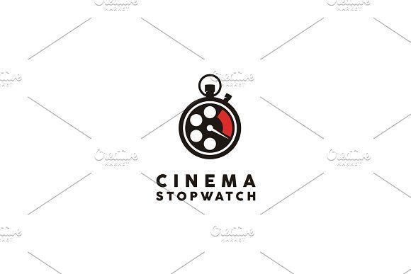 Movie Reel Logo - Movie Reel and Stopwatch Timer logo ~ Logo Templates ~ Creative Market