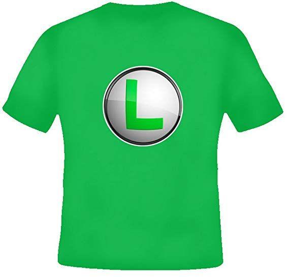 Luigi Logo - Super Mario Bros Luigi Logo T Shirt | Amazon.com