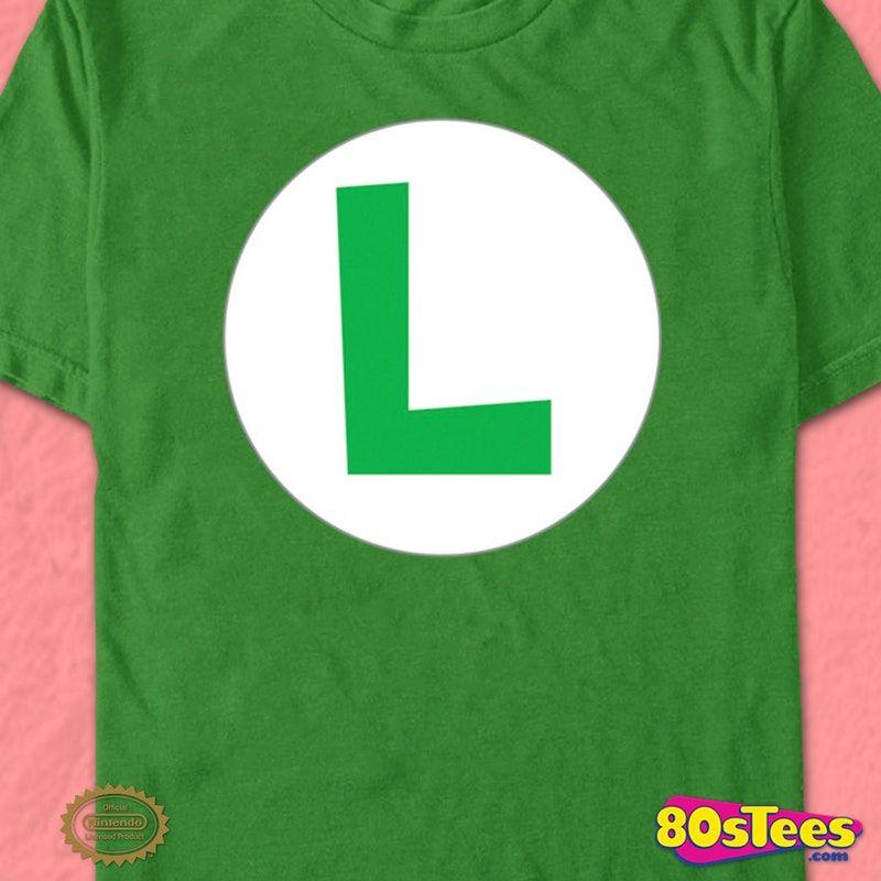 Luigi Logo - Luigi Logo T-Shirt: Super Mario Bros. Mens T-Shirt