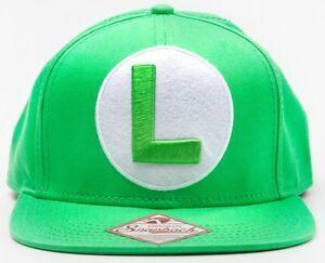 Luigi Logo - Super Mario Cap Logo. Official Gaming Green Hat New