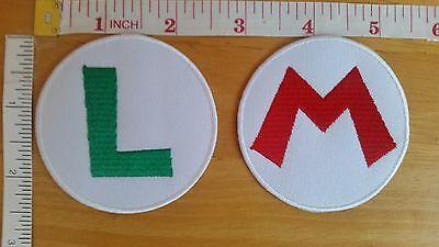Luigi Logo - SUPER MARIO AND LUIGI LOGO GAME EMBROIDERY IRON ON PATCH BADGE