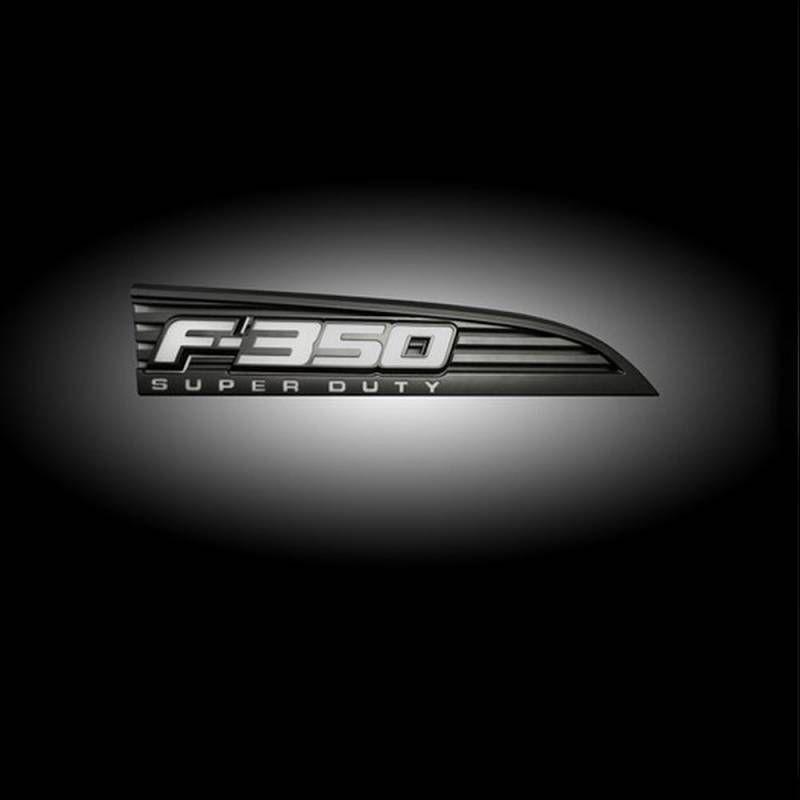 Red and White F Logo - RECON F-350 Illuminated Fender Emblems Red, White, & Amber w/Black ...