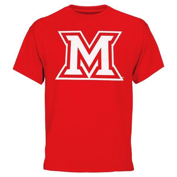 Miami University RedHawks Logo - Mens Miami University RedHawks Red Core Logo T-Shirt | Official ...