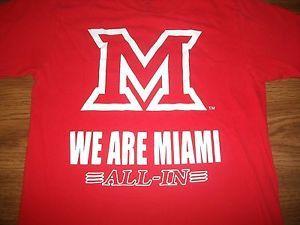 Miami University RedHawks Logo - Miami University Redhawks 7 M Logo We Are Miami All In White Red