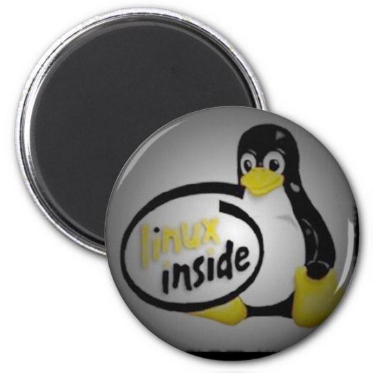 Linux Penguin Logo - LINUX INSIDE Tux the Linux Penguin Logo Magnet | Zazzle.com