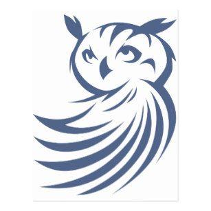Cool Owl Logo - Owl Logo Postcards | Zazzle