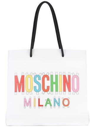 Moschino Rainbow Logo - Moschino Rainbow Logo Tote Bag