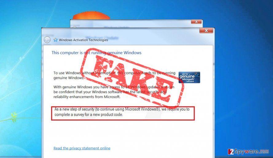 Microsoft Original Windows Logo - Remove “Microsoft Windows is not genuine” Tech support scam (Removal ...