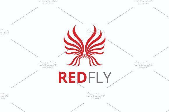 Red Fly Logo - Red Fly Logo Logo Templates Creative Market