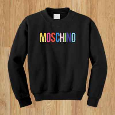 Moschino Rainbow Logo - MOSCHINO MILANO RAINBOW Logo Black Sweatshirt - $37.99