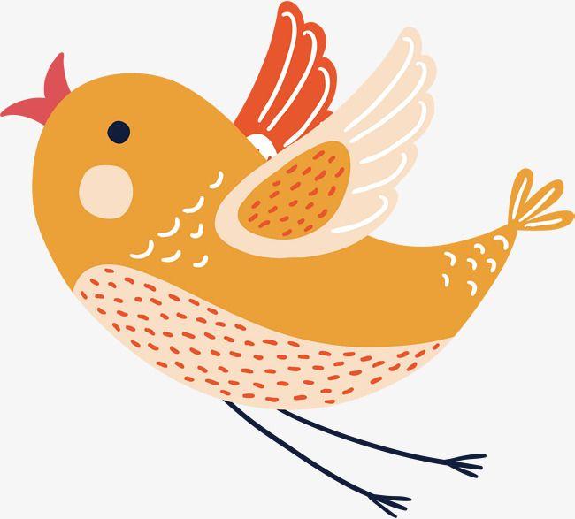 Orange Flying Bird Logo - Cute Orange Flying Bird, Cartoon Hand Painted, Birdie, Magpie PNG ...